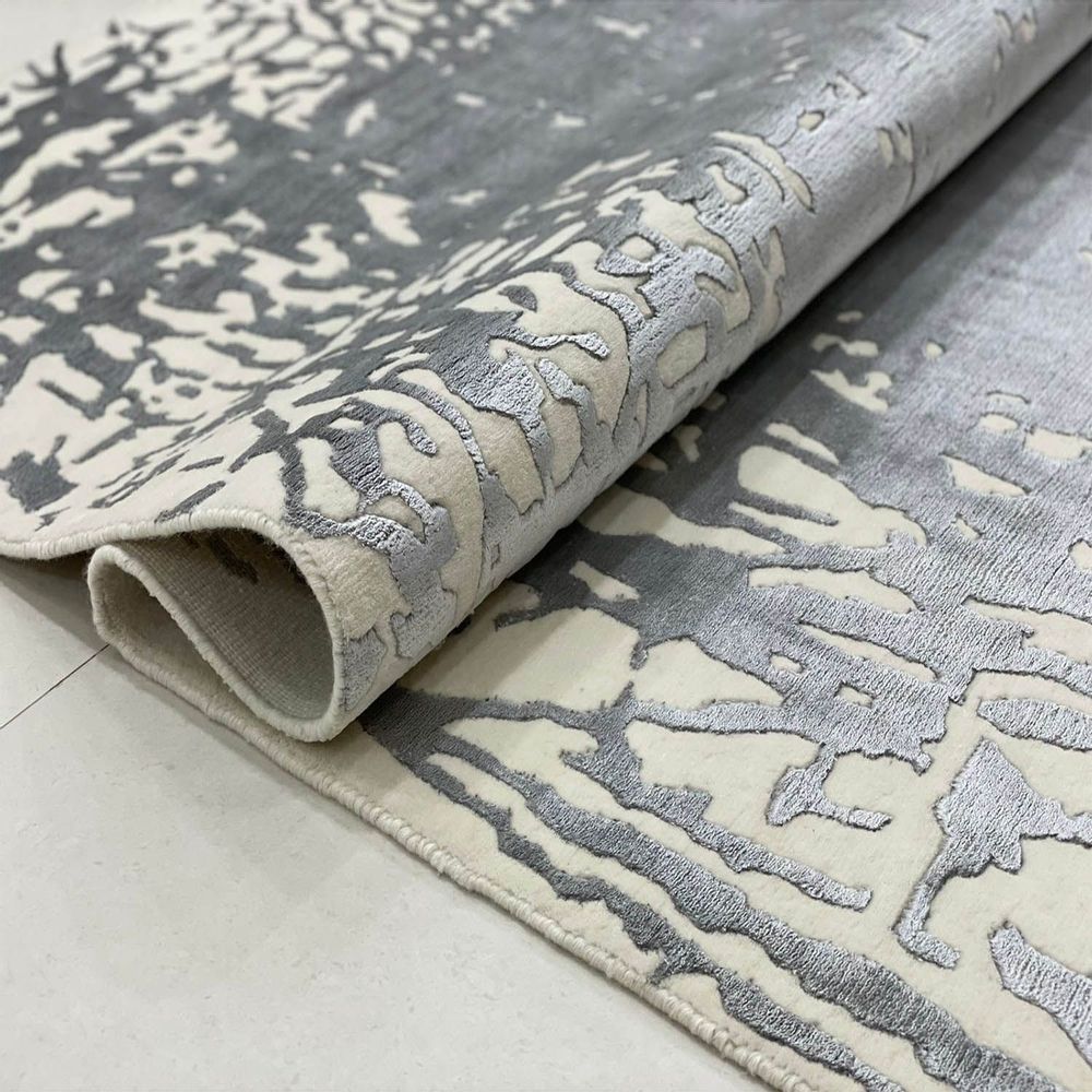 Rugs - ITR 105, Direct From Indian Factory High Low 3D Cut Very Affordable Economical MOQ 1 Customizable Handknotted Indo Tibbetan Wool Bamboo Botanical tencel Art Silk Rugs Carpet For Home Hotel and Projects - INDIAN RUG GALLERY