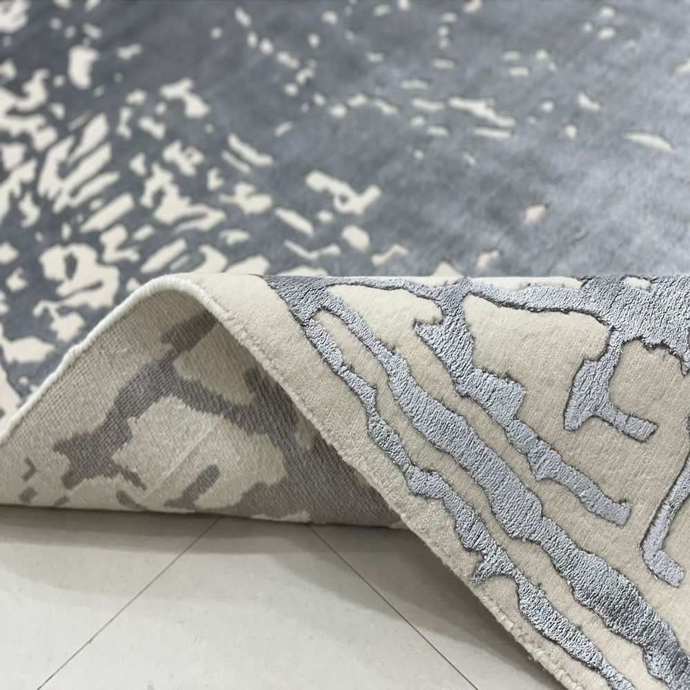 Rugs - ITR 105, Direct From Indian Factory High Low 3D Cut Very Affordable Economical MOQ 1 Customizable Handknotted Indo Tibbetan Wool Bamboo Botanical tencel Art Silk Rugs Carpet For Home Hotel and Projects - INDIAN RUG GALLERY