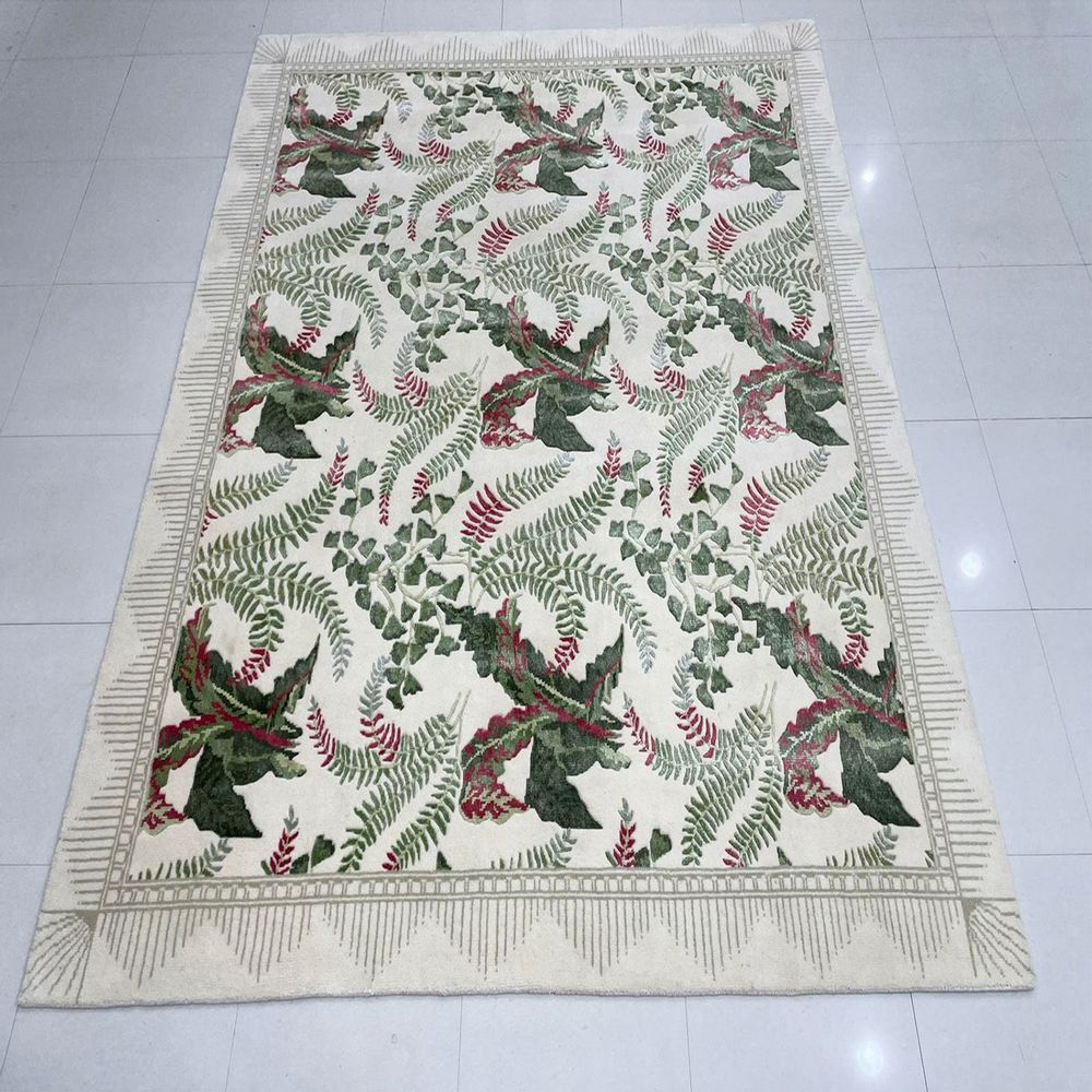 Tapis - HLK 104, tapis à fleurs persan en laine et soie personnalisé, coloré, - INDIAN RUG GALLERY