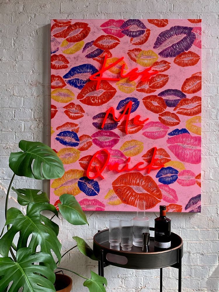 Appliques - Œuvre murale « Kiss Me Quick » - LED Néon - LOCOMOCEAN