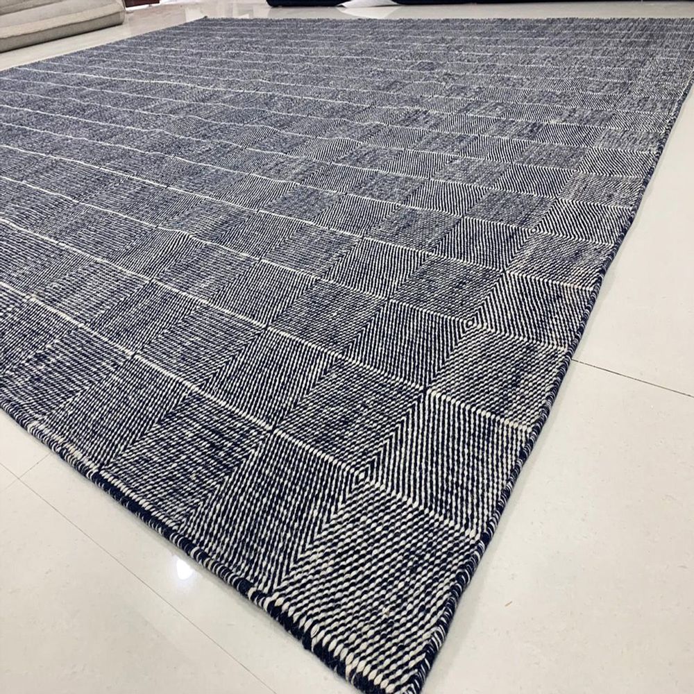 Rugs - FR 106, Chevron Design Stair Runner Dhurrie Kilim Eco Environment PET Friendly vegetable Dyes Sustainable Manufacturer Fireproof Washable Handmade Handwoven New Zealand Wool Carpet Rug - INDIAN RUG GALLERY