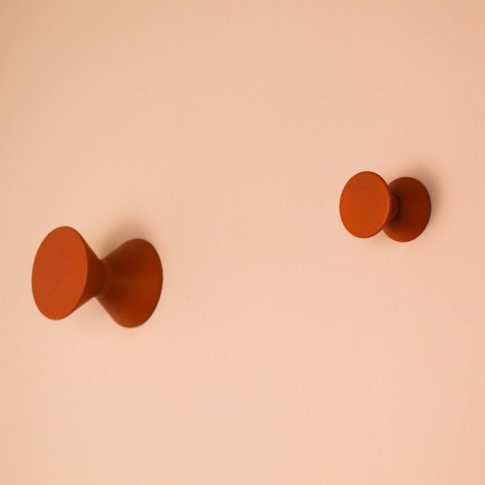 Wall ensembles - Modulare No 3 Wallhooks Diabolo Wood - Made In Germany - various colors and sizes - MODULARE INTERIEUR GMBH