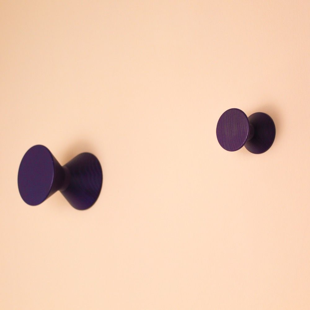 Wall ensembles - Modulare No 3 Wallhooks Diabolo Wood - Made In Germany - various colors and sizes - MODULARE INTERIEUR GMBH