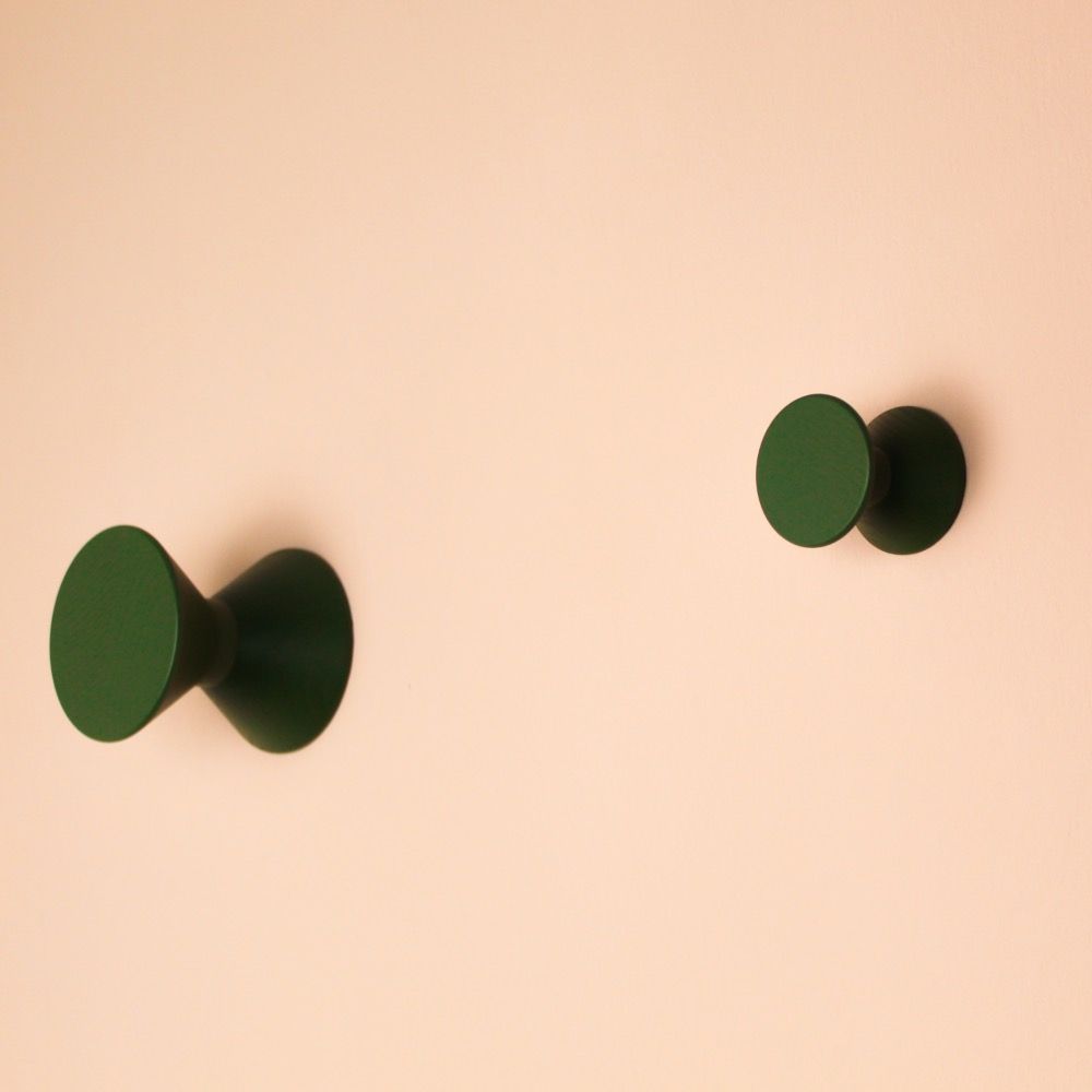 Wall ensembles - Modulare No 3 Wallhooks Diabolo Wood - Made In Germany - various colors and sizes - MODULARE INTERIEUR GMBH