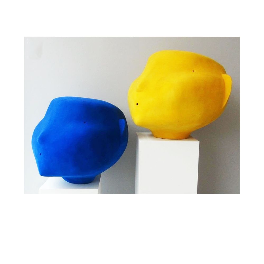 Design objects - Big heads in Flock. HE3 - MIKKA DESIGN INK
