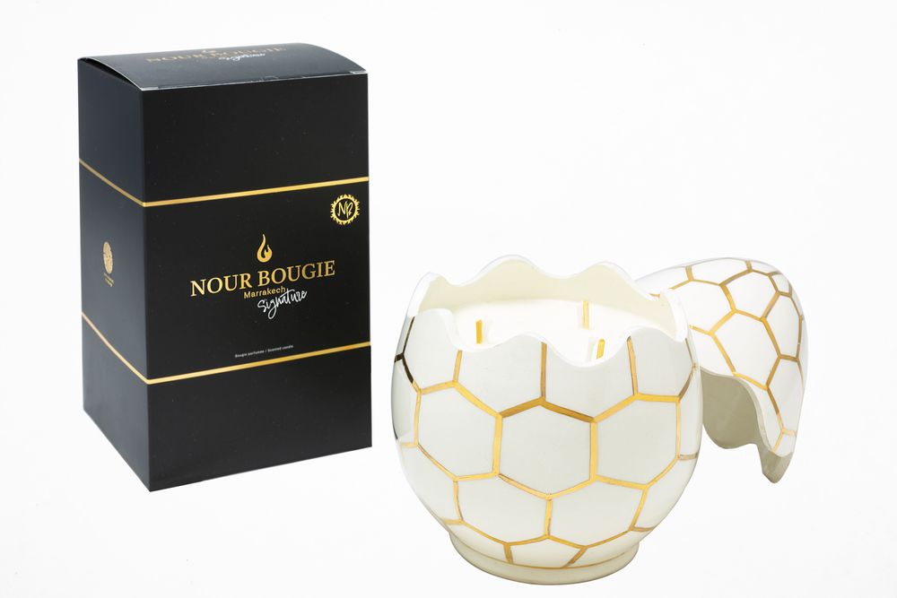 Candles - Œuf Honey Comb - NOUR BOUGIE