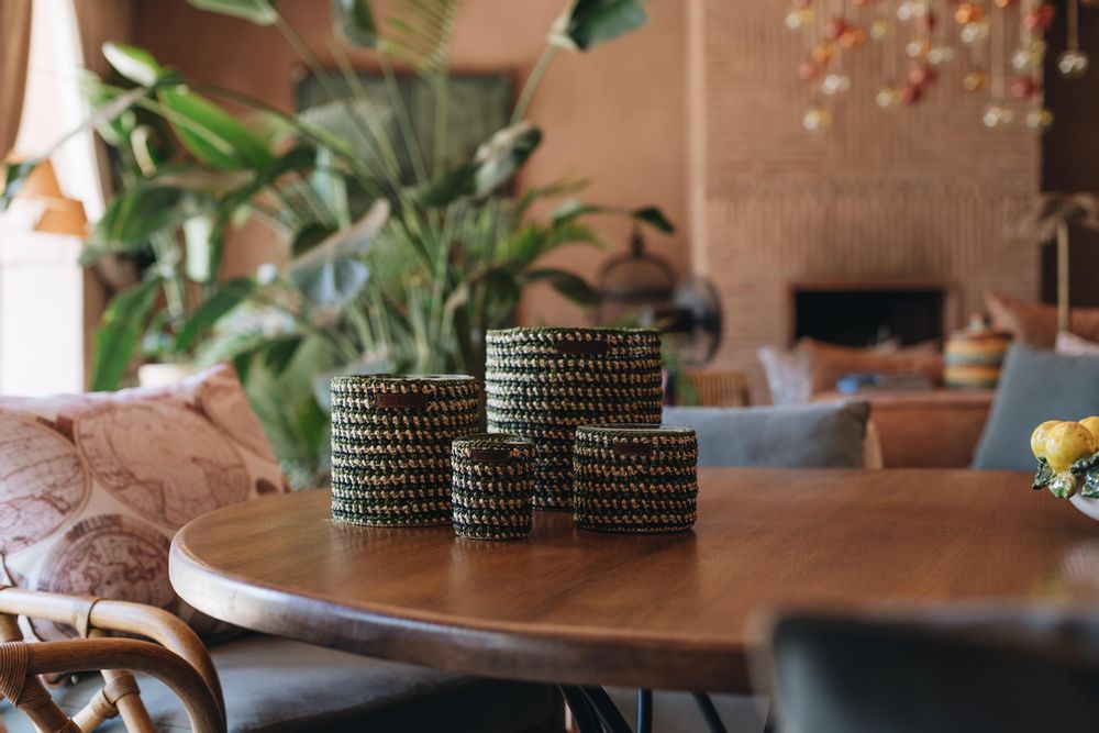 Objets de décoration - Raphia Mona - CÔTÉ BOUGIE MARRAKECH