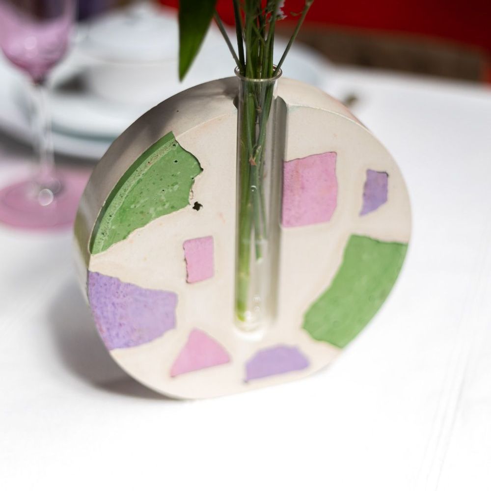 Vases - Fragmented concrete soliflora - unique piece - JUNNY