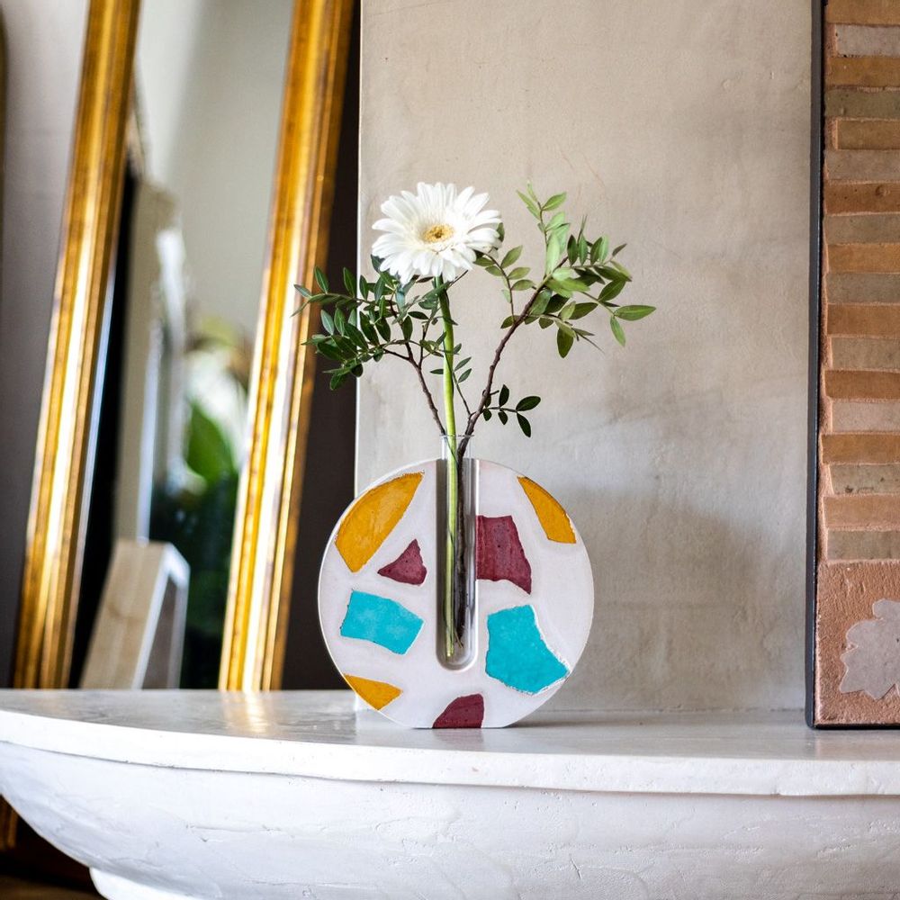 Vases - Fragmented concrete soliflora - unique piece - JUNNY