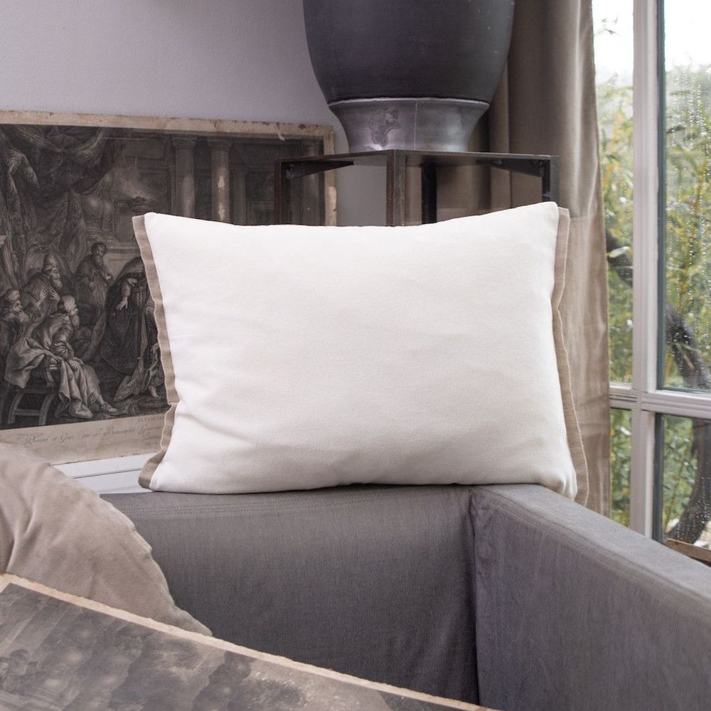 Fabric cushions - Medicis Cushion Cover 40X55Cm Medicis Ecru - EN FIL D'INDIENNE...