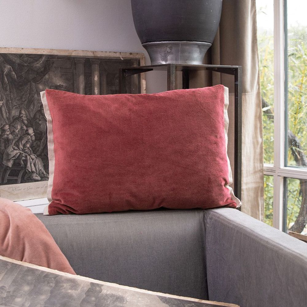 Fabric cushions - Medicis Cushion Cover 40X55Cm Medicis Terracotta - EN FIL D'INDIENNE...