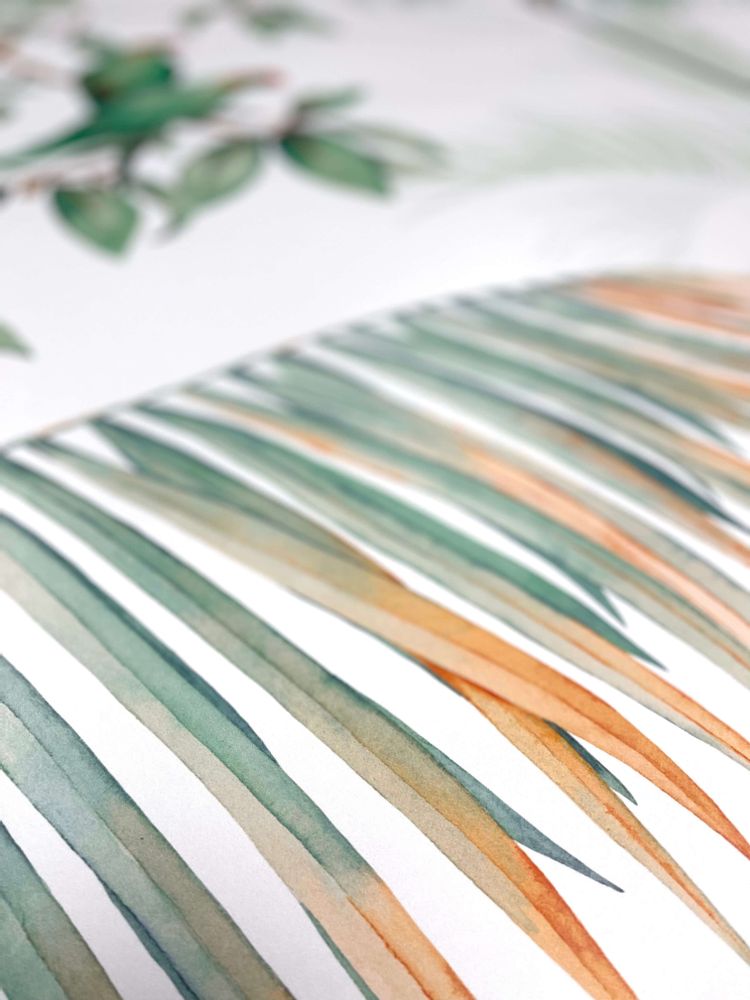 Wallpaper - MURAL - Bamboo tropical leaves - Tropicalia - LA TOUCHE ORIGINALE