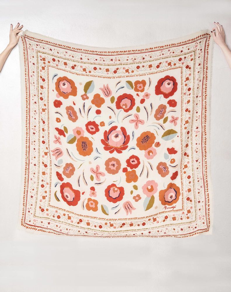 Scarves - Balkans Cream Wool - MARADJI