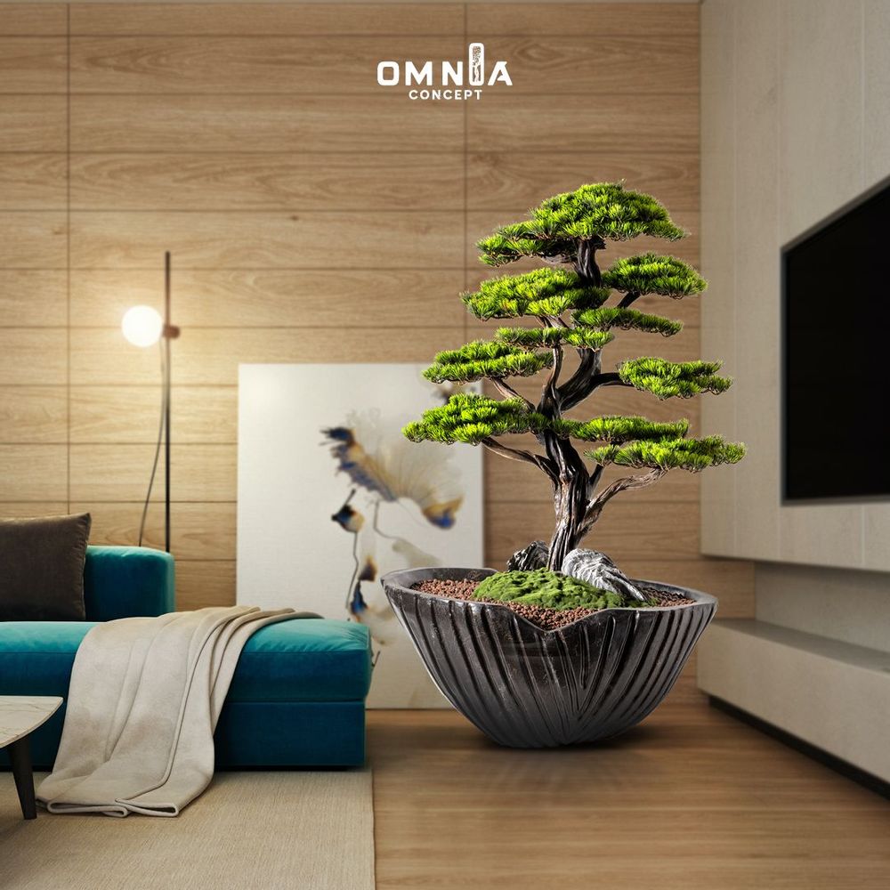 Objets de décoration - Bonsaï artificiel décoratif fait main  - Algenib Thuja - 5 - OMNIA CONCEPT