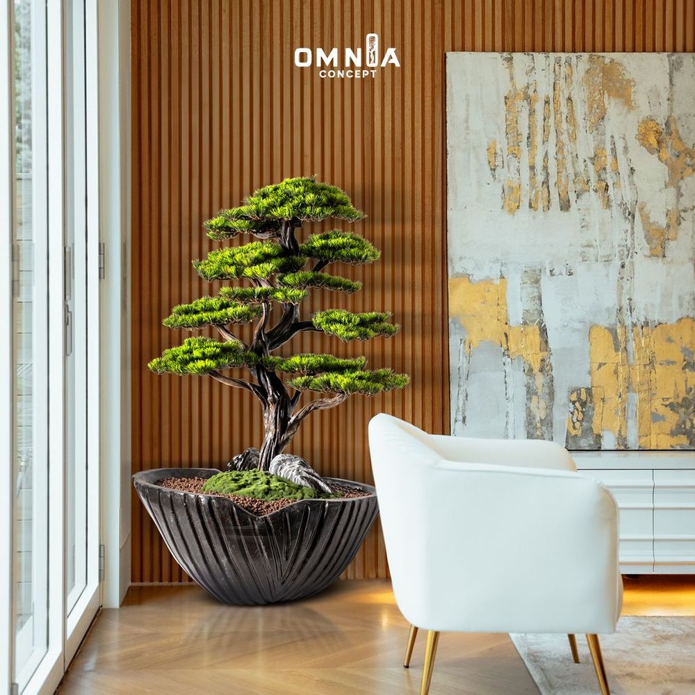 Objets de décoration - Bonsaï artificiel décoratif fait main  - Algenib Thuja - 5 - OMNIA CONCEPT