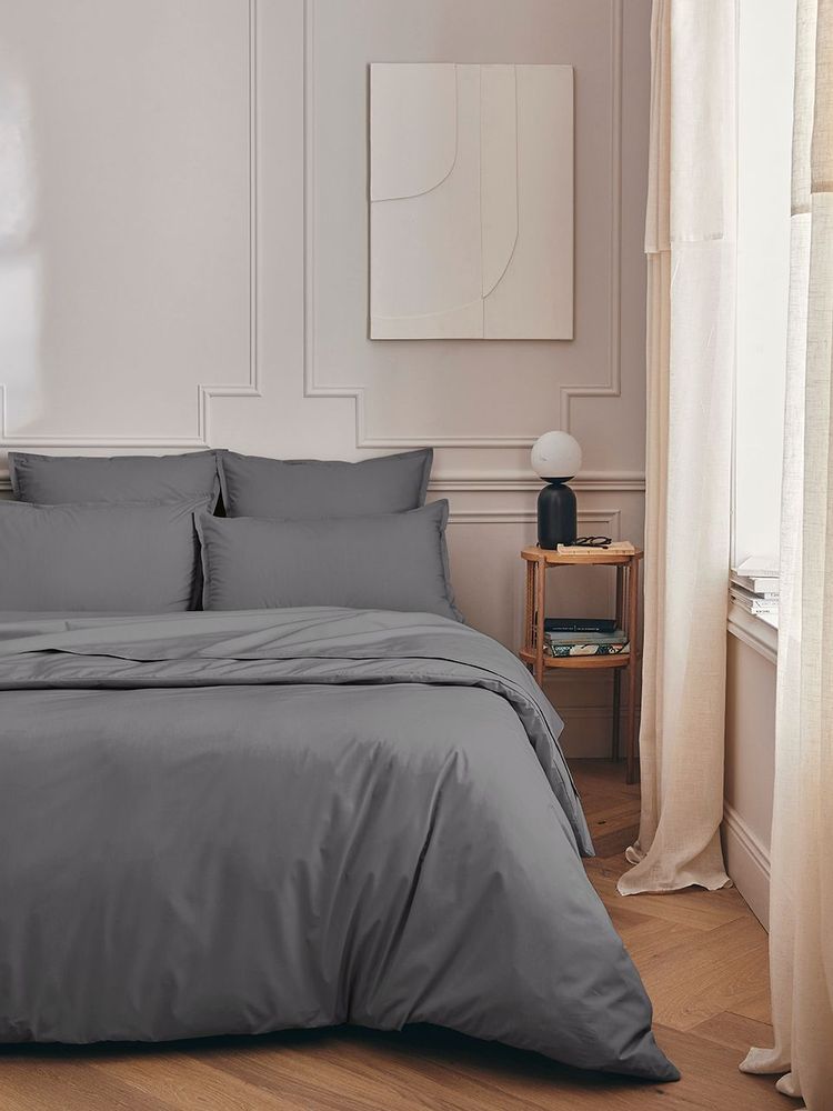 Linge de lit - Première Basalte - Parure de lit en percale de coton - ESSIX