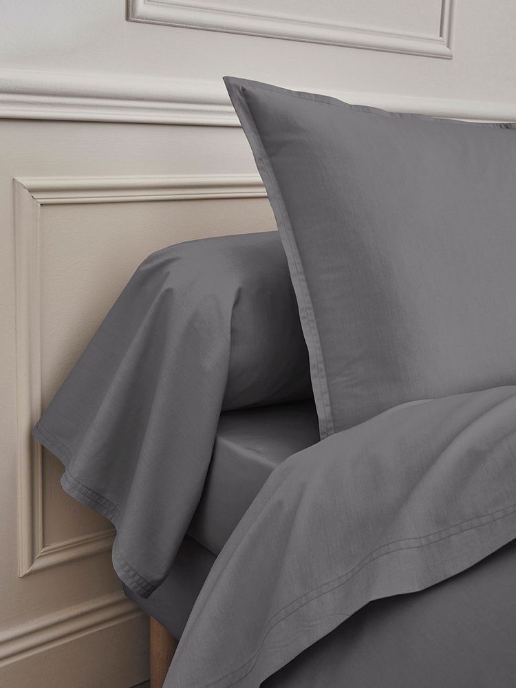 Linge de lit - Première Basalte - Parure de lit en percale de coton - ESSIX