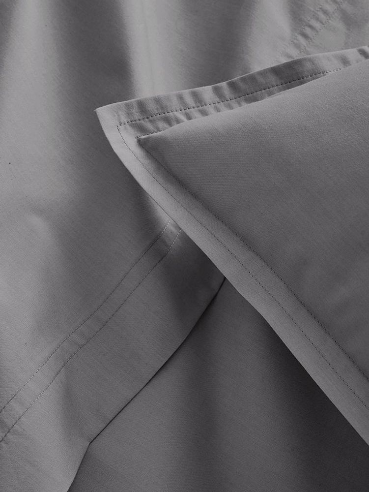 Linge de lit - Première Basalte - Parure de lit en percale de coton - ESSIX