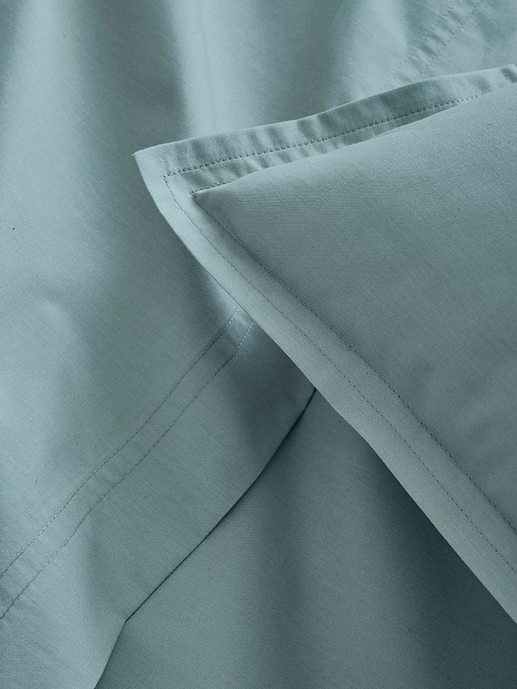 Linge de lit - Première Bleu Glacier - Parure de lit en percale de coton - ESSIX
