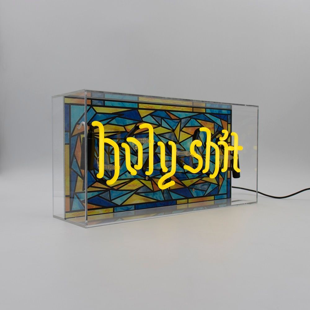 Table lamps - 'Holy Shit' Glass Neon Sign - LOCOMOCEAN