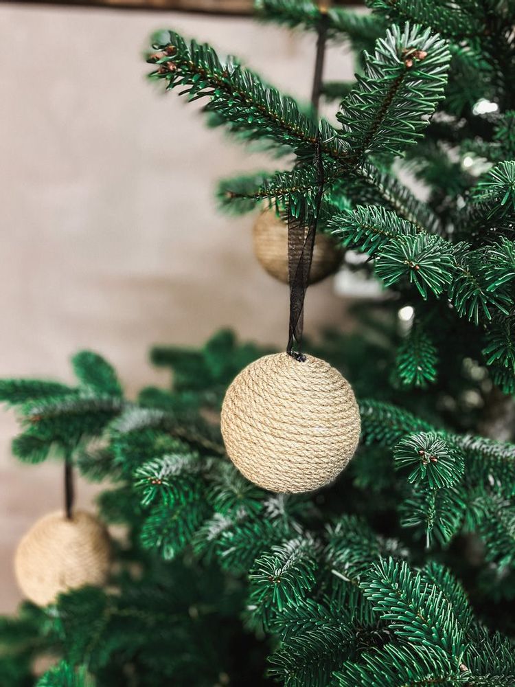 Guirlandes et boules de Noël - Décoration de Noël Boules de Chanvre - paquet de 8 - BY BENSON