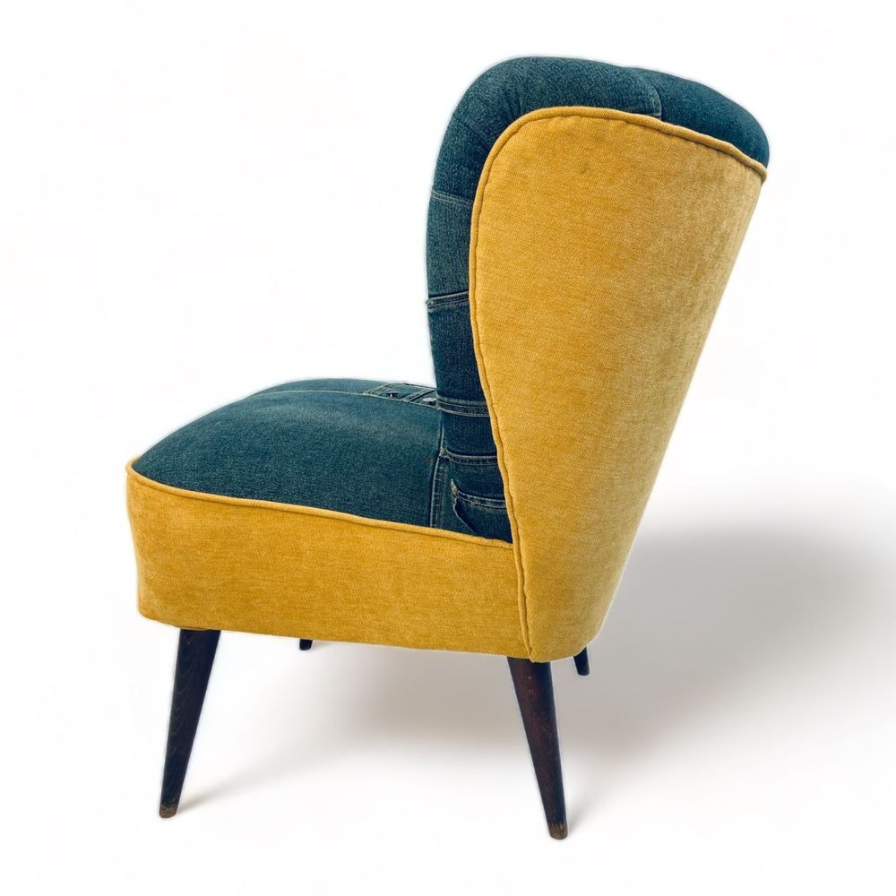 Unique pieces - Cocktail Chair" Western Jeans” |Unique Piece | Eco-friendly | Handmade - ATYPIKAL COLLECTION