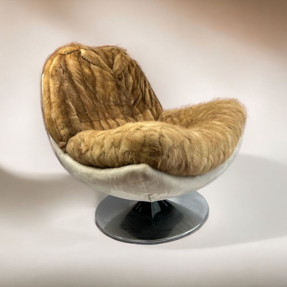 Unique pieces - Vintage swivel armchair\” Mister Teddy Bear\” | Unique Piece | Eco-friendly | Handmade - ATYPIKAL COLLECTION