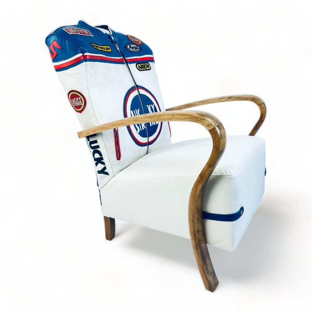 Design objects - Art Deco leather armchair " Lucky Moto-biker " - ATYPIKAL COLLECTION