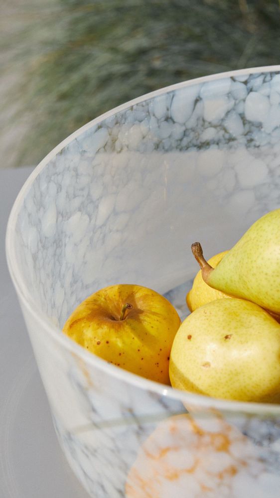Bowls - Macchia su Macchia Opaline white Bowl Large - STORIES OF ITALY