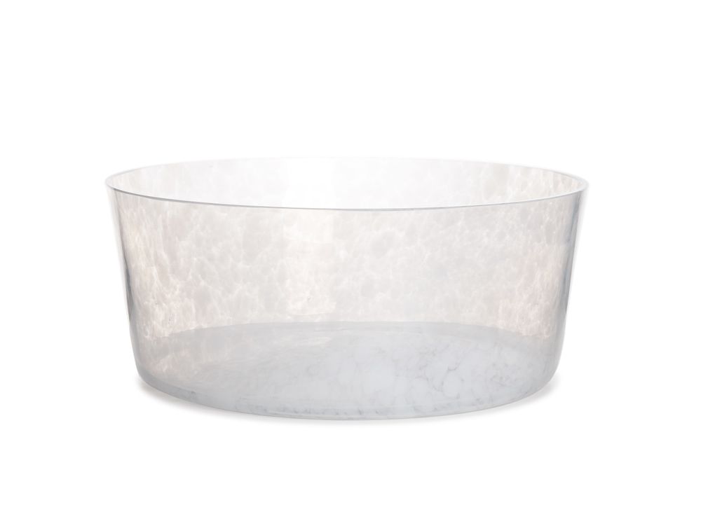 Bowls - Macchia su Macchia Opaline white Bowl Large - STORIES OF ITALY