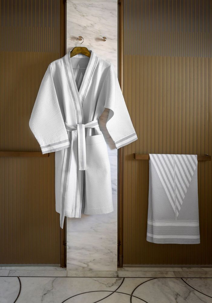 Peignoirs - Peignoir Bath Club en Coton - LE JACQUARD FRANCAIS