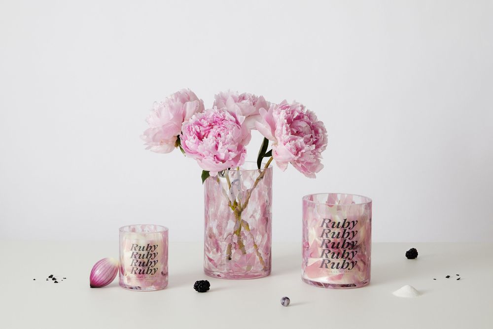 Vases - Watercolor Ruby Vase Tall - STORIES OF ITALY