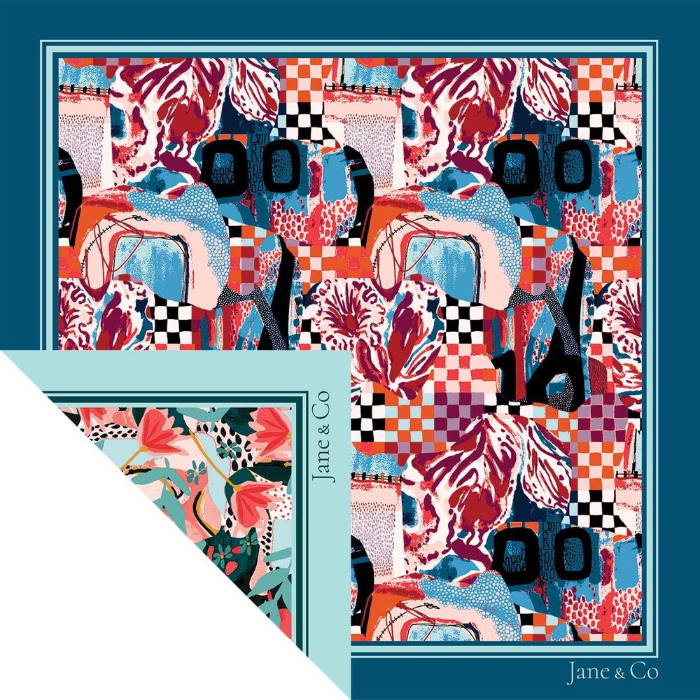 Foulards et écharpes - Foulard Norah/Lila 60x60cm - JANE & CO