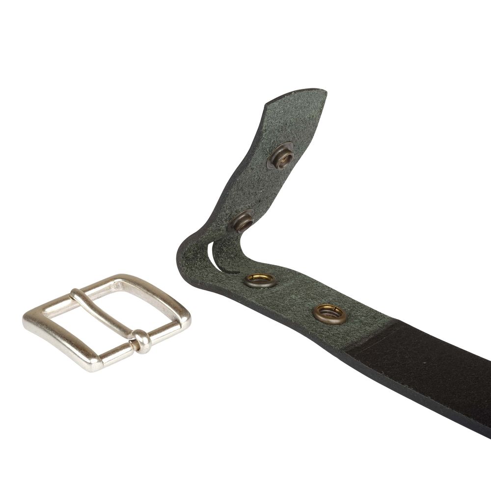 Leather goods - Cognac leather belt with interchangeable buckle - VERTICAL L ACCESSOIRE