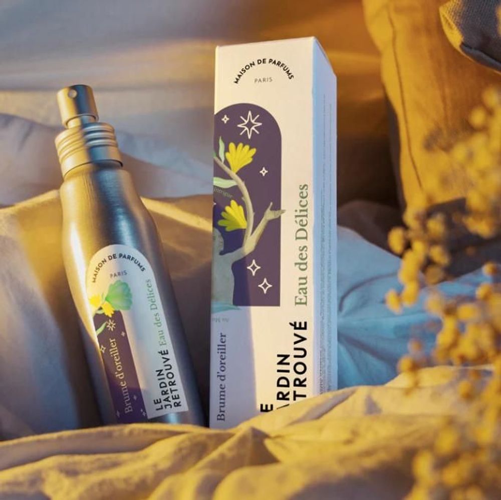 Parfums d'intérieur - Brume d'Oreiller Eau des Délices 125ml - LE JARDIN RETROUVÉ