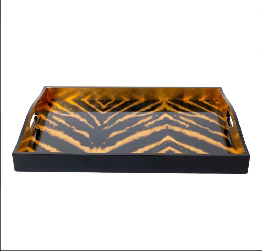 Trays - Go Wild Lacquer Large Rectangle Tray - 53cm x 36cm - CASPARI