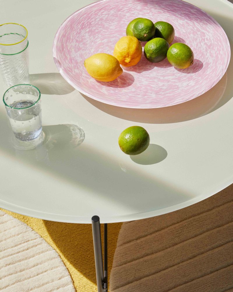 Plateaux - Ivory & Pink Large Tray - STORIES OF ITALY