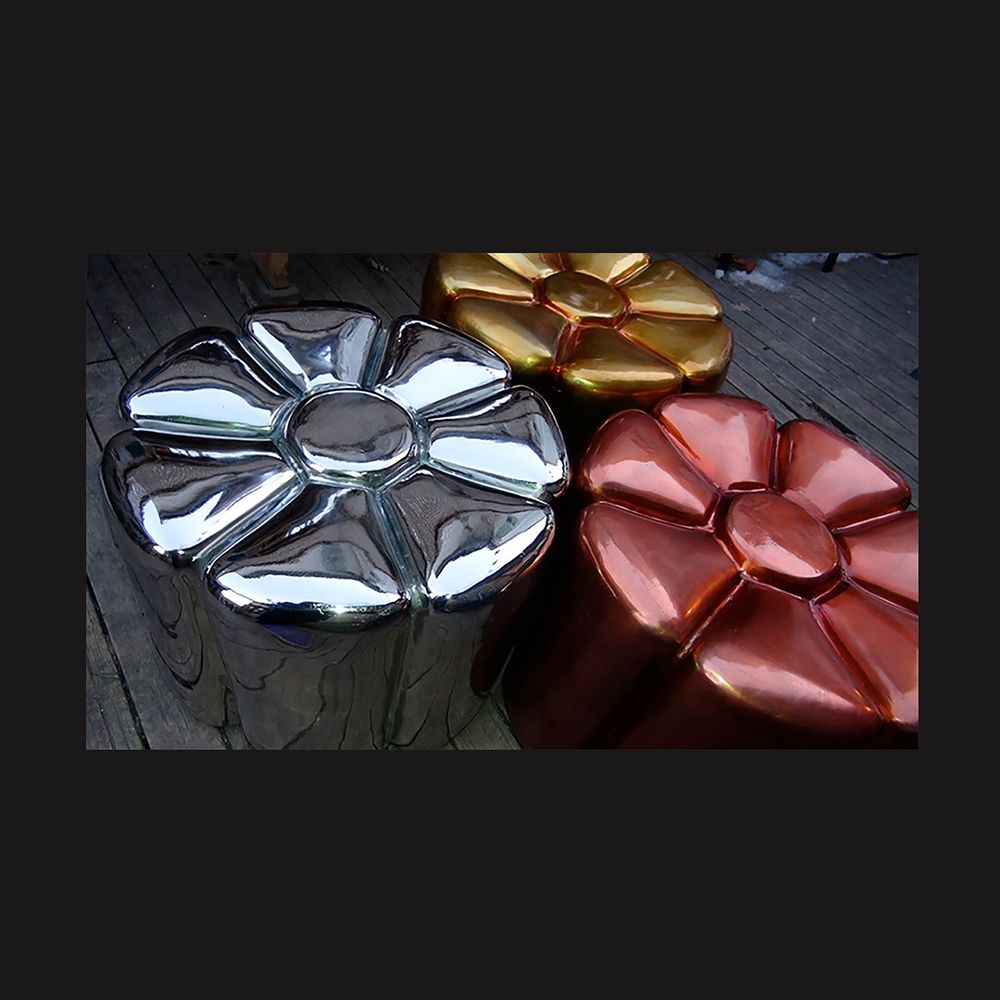 Design objects - Aluminium Poufs. FL1 - MIKKA DESIGN INK