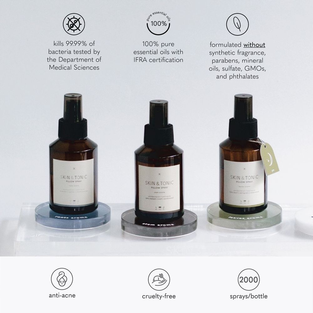 Cadeaux - SKIN&TONIC - ROOTS AROMA spray d'oreiller & bougie naturelle - SKIN&TONIC