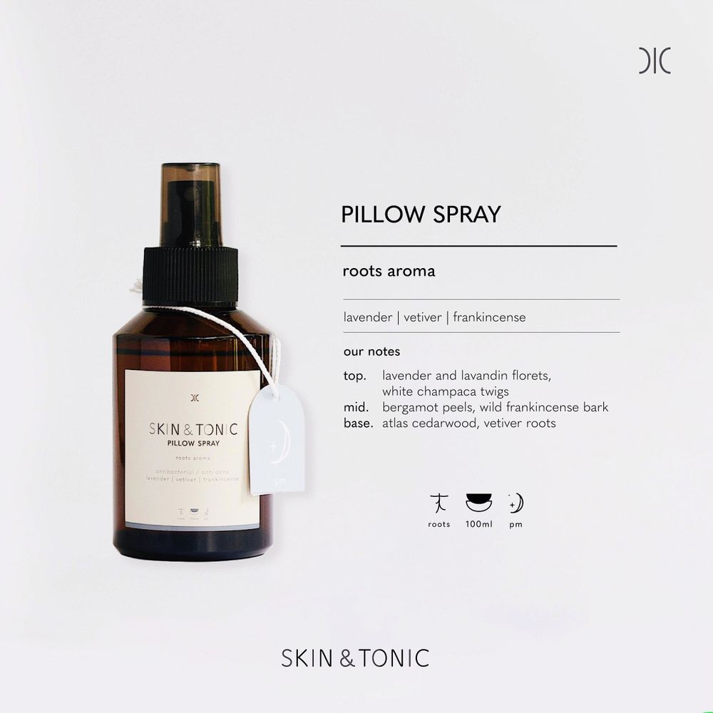 Cadeaux - SKIN&TONIC - ROOTS AROMA spray d'oreiller & bougie naturelle - SKIN&TONIC