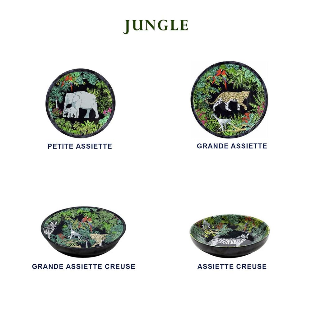 Dessous de plat - Vaisselle mélamine Collection Jungle - LES JARDINS DE LA COMTESSE