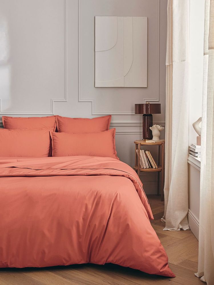 Linge de lit - Première Corail - Parure de lit en percale de coton - ESSIX