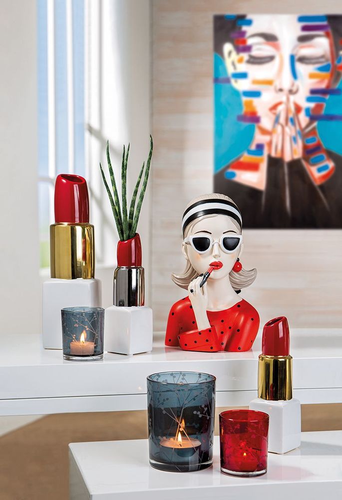 Objets de décoration - Lady avec rouge à lèvres - GILDE HANDWERK
