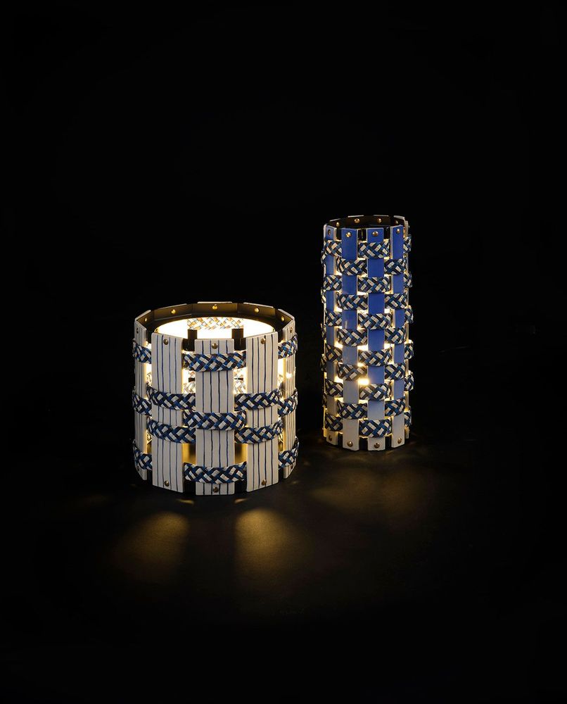 Objets design - DECA LAMP (woven pandanus & ceramic) - SARNSARD