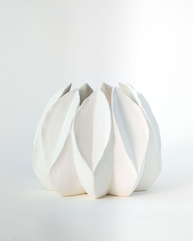 Bols - Vase ARIA, en biscuit de porcelaine,D16cm - YLVAYA DESIGN