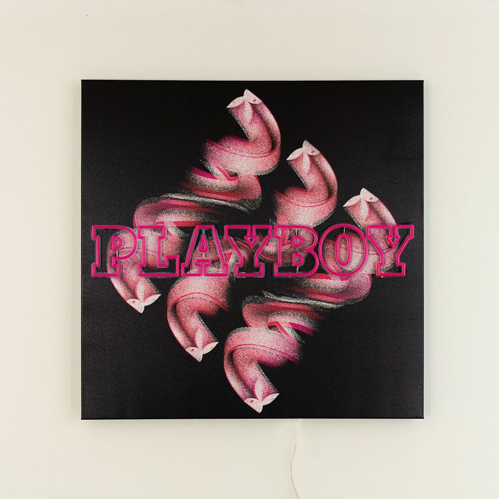 Wall lamps - Playboy 'Space' Wall Art with LED Neon - LOCOMOCEAN