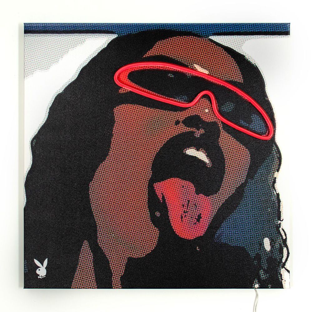 Wall lamps - Playboy Wall Art with LED Neon - Tongue - LOCOMOCEAN