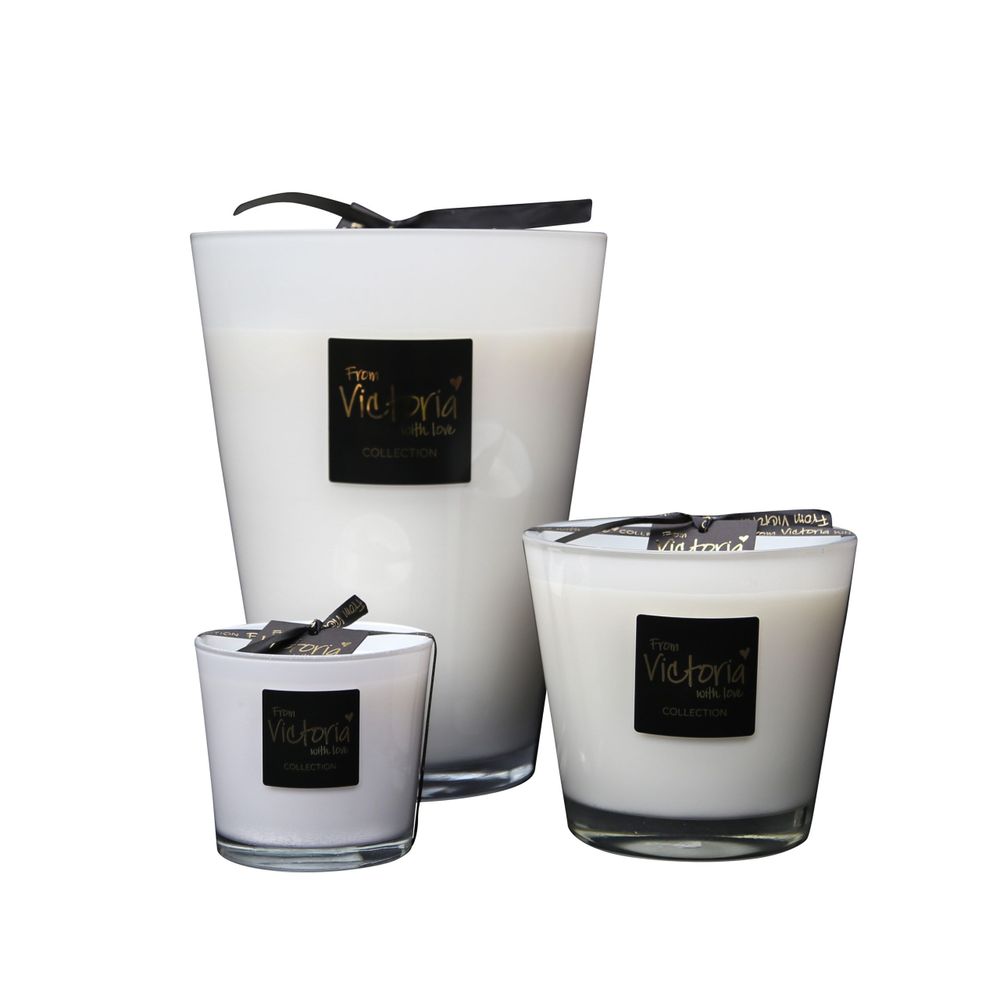 Candles - GLOSSY WHITE - VICTORIA WITH LOVE COLLECTION