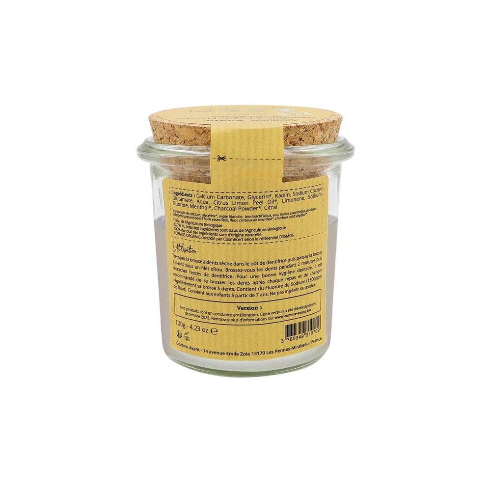 Beauty products - Organic whitening toothpaste with white clay - Charcoal & lemon - COMME AVANT