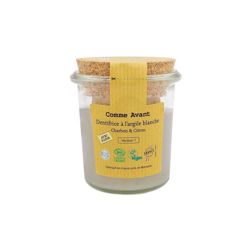 Beauty products - Organic whitening toothpaste with white clay - Charcoal & lemon - COMME AVANT